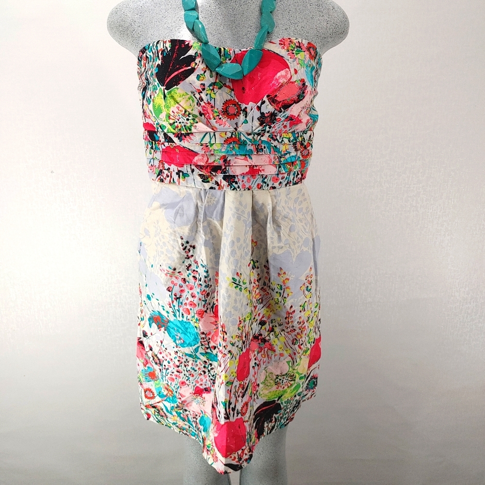 Rick's Strapless Floral Mini Mini Dress Size 10